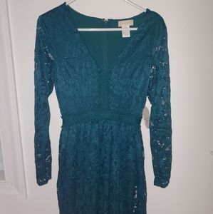 NWT Altar'd State dark green dress
